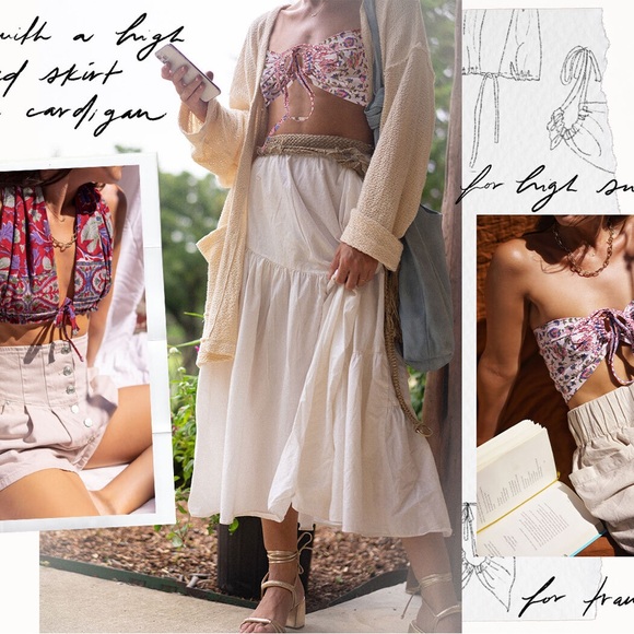 NWT Free People Summer of Love Versatile Bandeau - Picture 3 of 9